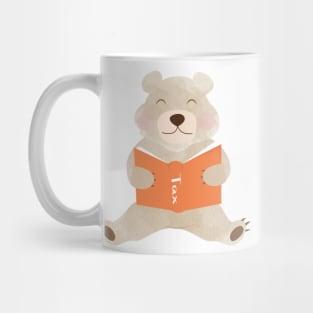 Little Bear Reading Tax Book Mug